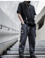 Men's loose stand collar short sleeve T-shirt