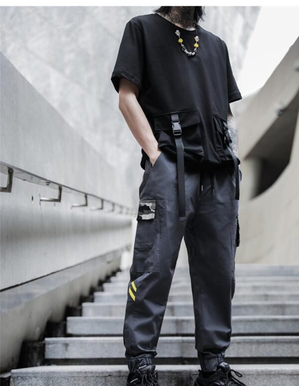 Men's loose stand collar short sleeve T-shirt