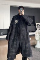 P165 Mid-length Small Fragrance Coat Fashionable All-match Over The Knee Coat