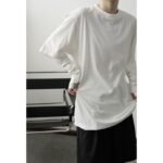 YM03P45 Minimalist, Lazy, Niche, Irregular Gloves T Shirts