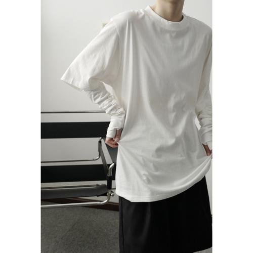 YM03P45 Minimalist, Lazy, Niche, Irregular Gloves T Shirts
