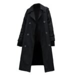 P125 Autumn and Winter Mid-length Men's Windbreaker Loose Lapel Jacket