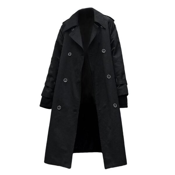 P125 Autumn and Winter Mid-length Men's Windbreaker Loose Lapel Jacket