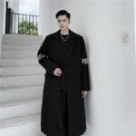 Aisa Fashion Long Trench Coat Black Windbreaker Plus Size Trench Coat