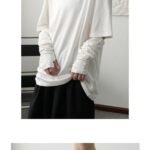 YM03P45 Minimalist, Lazy, Niche, Irregular Gloves T Shirts