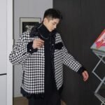 7620-P165 Winter Woolen Plaid with Thick Coat on Both Sides