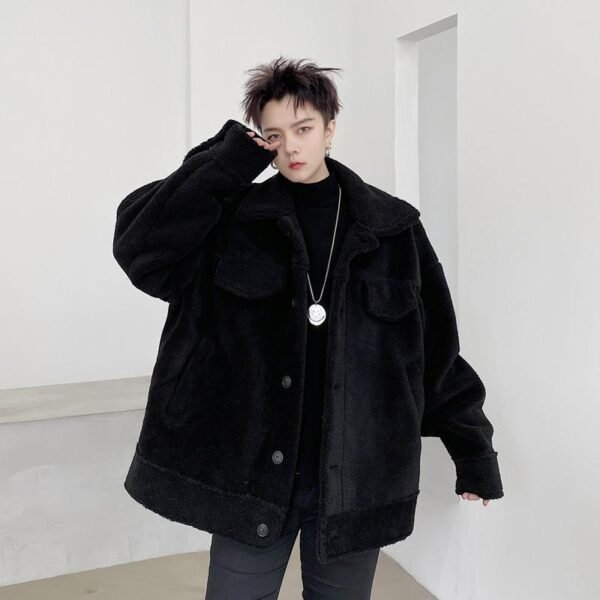 KK1576 Winter Pure Thicken Jacket Men's Loose Cotton Jacket