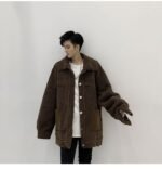 KK1252P155 Winter Fur Jacket Thickened Men's Loose Cotton Jacket
