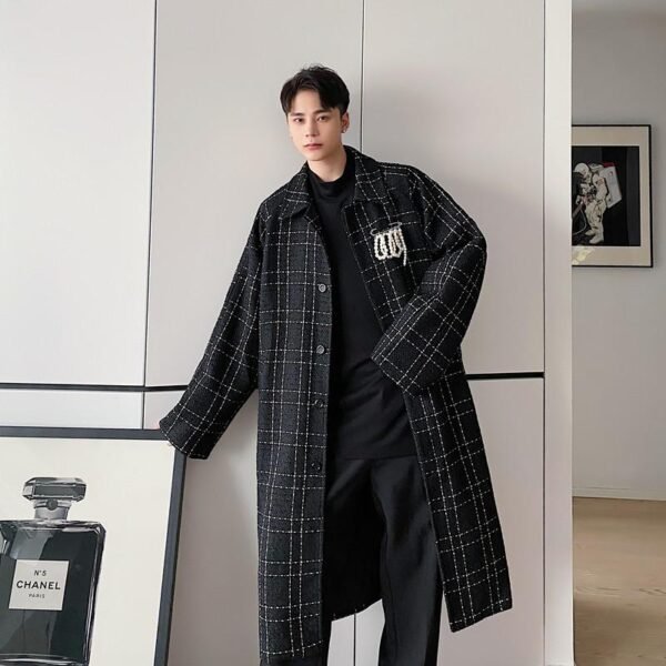 P165 Mid-length Small Fragrance Coat Fashionable All-match Over The Knee Coat