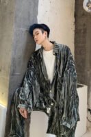 Street Fashion Velvet Suit Green Velvet Pant Suit Mens
