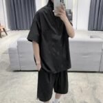 Two-piece Dark Drape Short-sleeved Sweatshirt