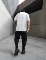 Men's loose stand collar short sleeve T-shirt