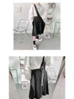 K1897 P65 Irregular Deconstruction Suspender Shorts