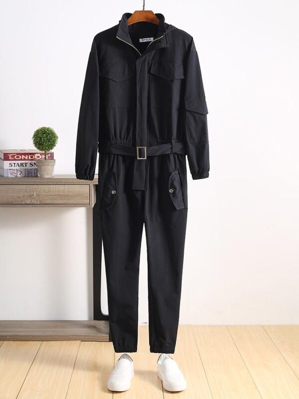 Trendy Hip Hop Suit Loose Legged Jumpsuit Autumn Wear American Jacket
