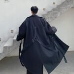 Japan Style Yoiji Yamamoto Trench Coat Trench Jacket Black Trench Coat Mens