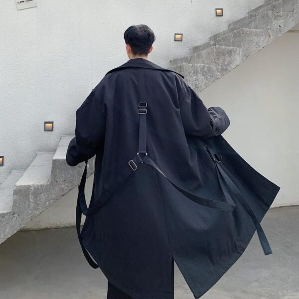 Japan Style Yoiji Yamamoto Trench Coat Trench Jacket Black Trench Coat Mens