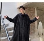 Irregular Wide Version Long Sleeve Shirt Fashion Men's Long Shirt