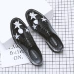 3688-p100 Leather Embroidery Versatile Men's Shoes