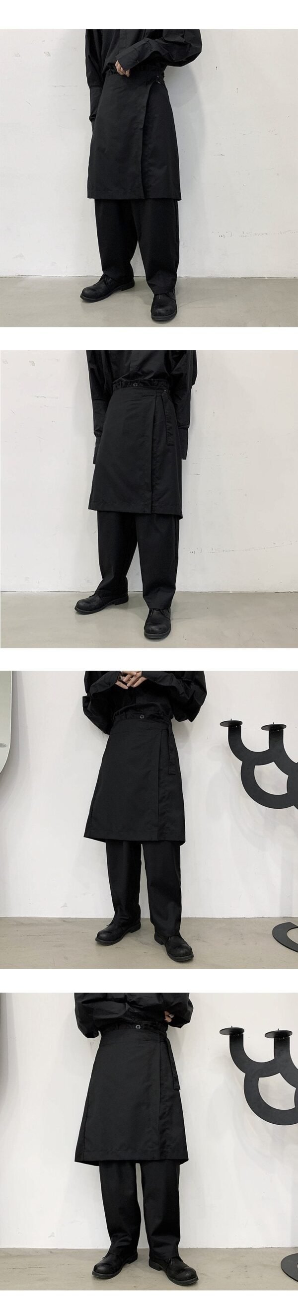 Yohji Yamamoto Mens Dresses and Skirts Men's Baggy Pants Skirts Fashion