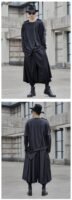 Original Design Dark Yamamoto Style Back-and-forth Stitched Long-sleeved T-shirt
