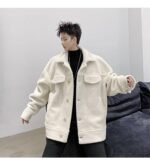 KK1576 Winter Pure Thicken Jacket Men's Loose Cotton Jacket