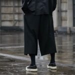 Yamamoto Style Japanese Four Season Loose Wide Leg Men's Cropped Casual Pants