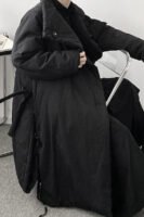 W1887 P185 Winter Long Over-the-knee Super Warm Cotton Coat Loose Japanese Niche Dark Gothic
