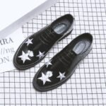 3688-p100 Leather Embroidery Versatile Men's Shoes