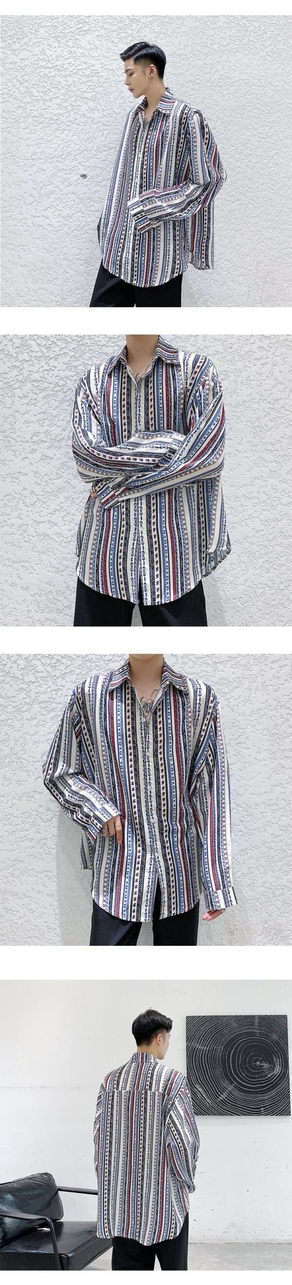 A261 Retro Loose Long Sleeve Shirt