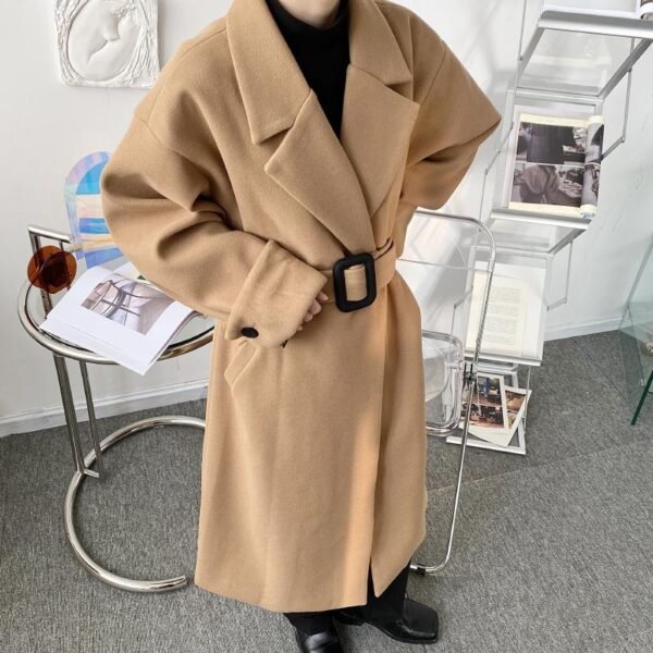 P120 Autumn and Winter Loose Decoration Woolen Coat