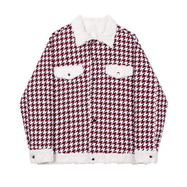 7620-P165 Winter Woolen Plaid with Thick Coat on Both Sides