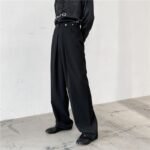 Korean Version of The Simple Buckle Decoration Suit Sweeping Men