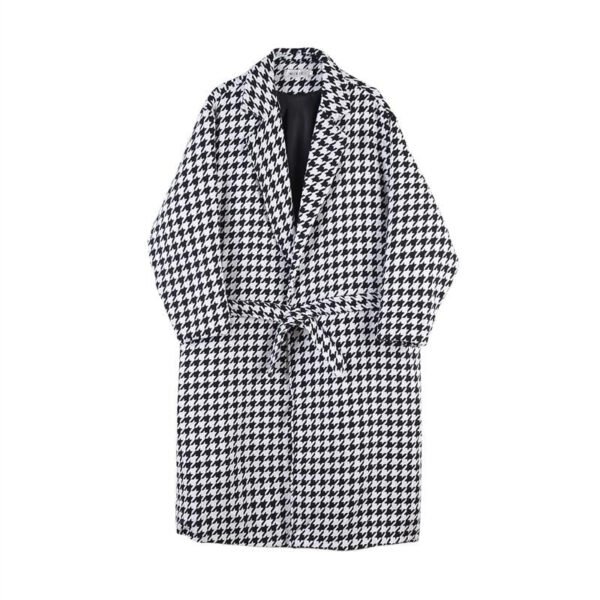 Retro Autumn and Winter Korean Youth Long Coat