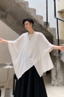 Summer Dark Asymmetric Short Sleeve T-shirt