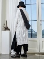 Niche Yoji Yamamoto Dark Design Sense Pleated Strap Long Shirt Jacket