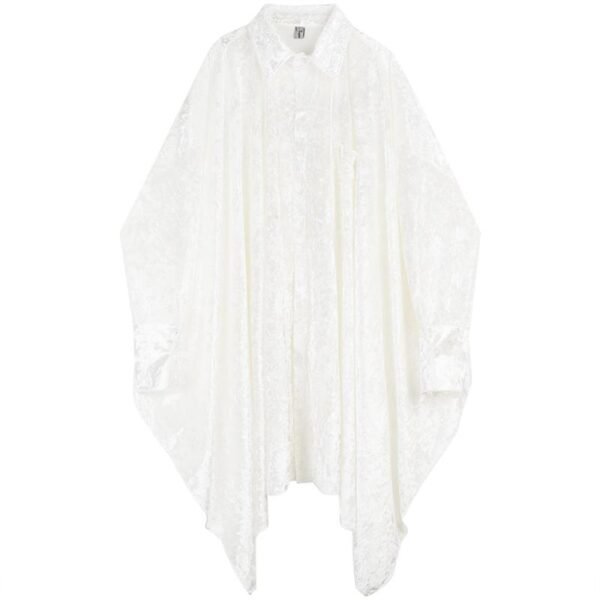 Irregular Wide Version Long Sleeve Shirt Fashion Men's Long Shirt