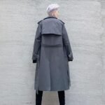 P125 Autumn and Winter Mid-length Men's Windbreaker Loose Lapel Jacket