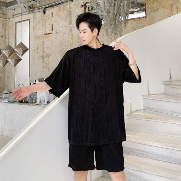 KK1706/P75 Round Neck Loose Men's Short Sleeve T-shirt