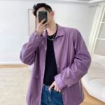 P110 New Loose Long Street Biker Jacket