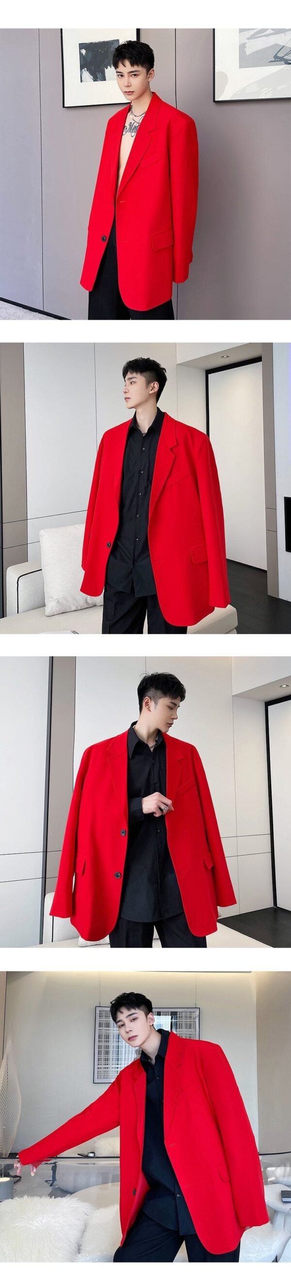 A452--6117--P125 Customized Red Suit Jacket