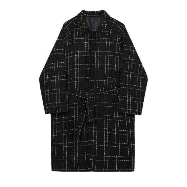 P165 Mid-length Small Fragrance Coat Fashionable All-match Over The Knee Coat