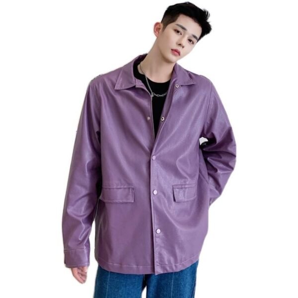 P110 New Loose Long Street Biker Jacket