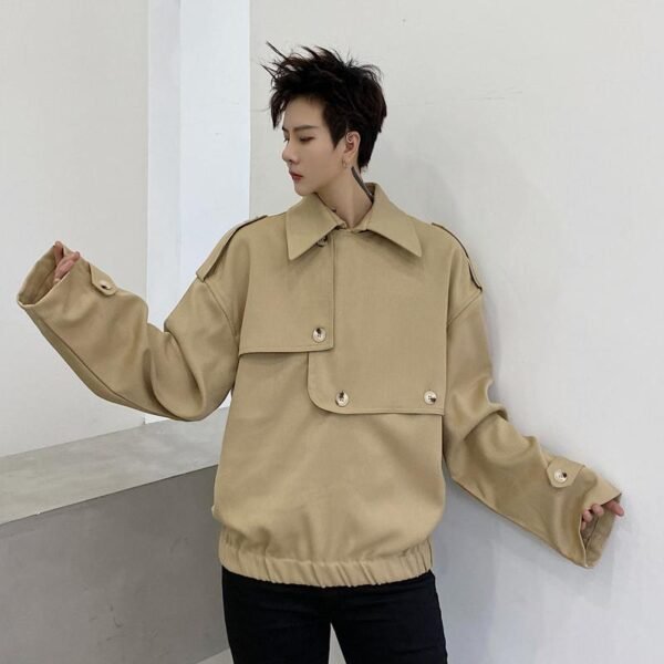 KK1598/P135 Layered Design Pullover Jacket