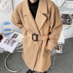 P120 Autumn and Winter Loose Decoration Woolen Coat