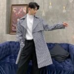 P135 New Plover Loose Long Windbreaker Jacket