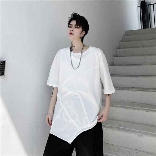 ST13 Summer New Irregular Loose T-shirt