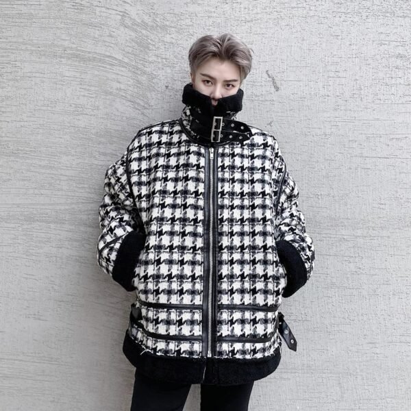 KK1545/P215 Thousand Birds Composite Velvet Thickened Jacket