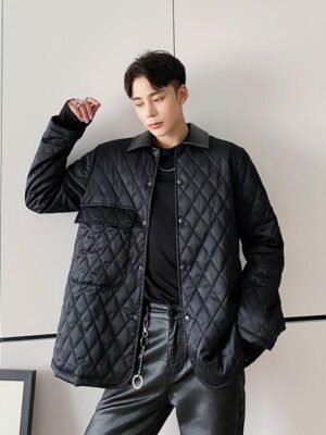 P135 Winter Retro Male Casual Temperament Jacket