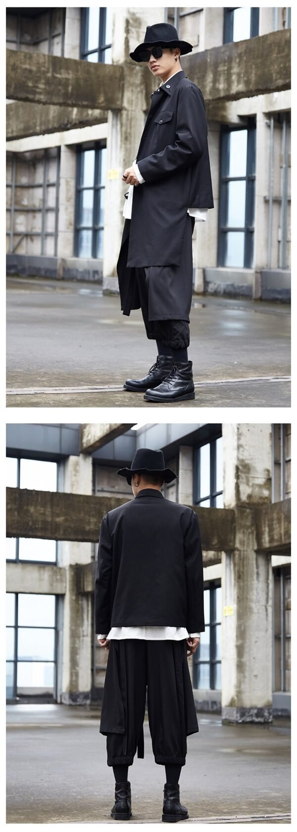 Yamamoto Yaosi Style Men's Cropped Casual Pants