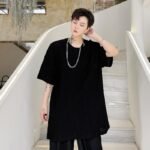 KK1665/P65 Hollow Round Neck Loose Short Sleeve T-shirt